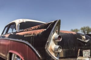 Car restoration blasting